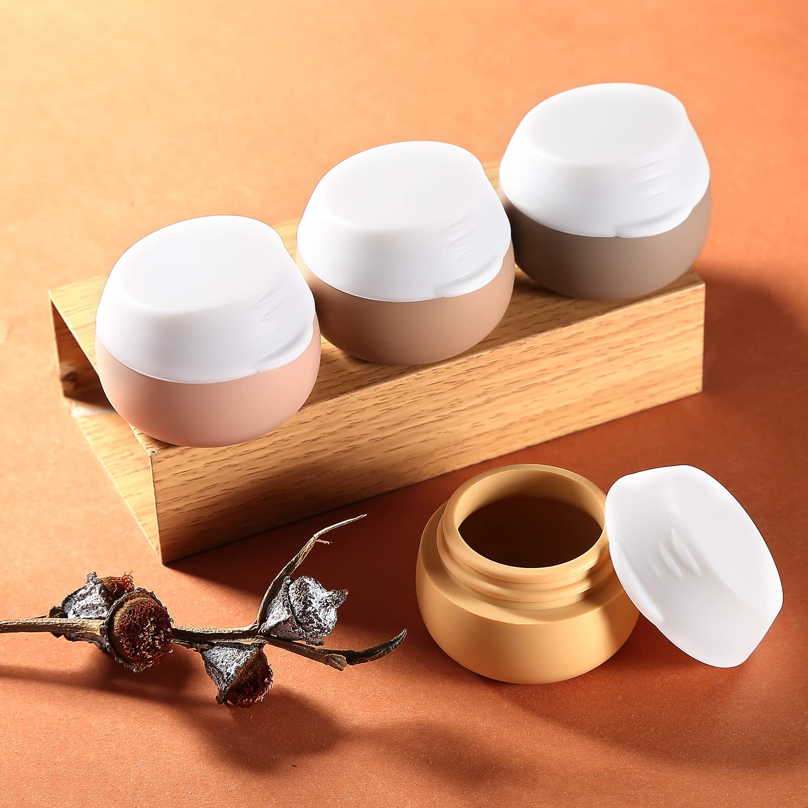 Tsa Approved Travel Size Containers For Toiletries, Gemice Silicone Jars, Leak-Proof Travel Accessories With Lid For Cosmetic Ma